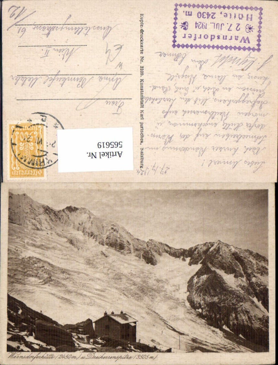 565619,Warnsdorferhütte u. Dreiherrenspitze Krimml