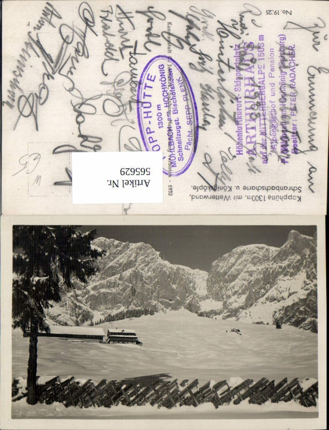 565629,Kopphütte u. Wetterwand Schranbachscharte u. Königsköpfe Mühlbach am Hochkönig