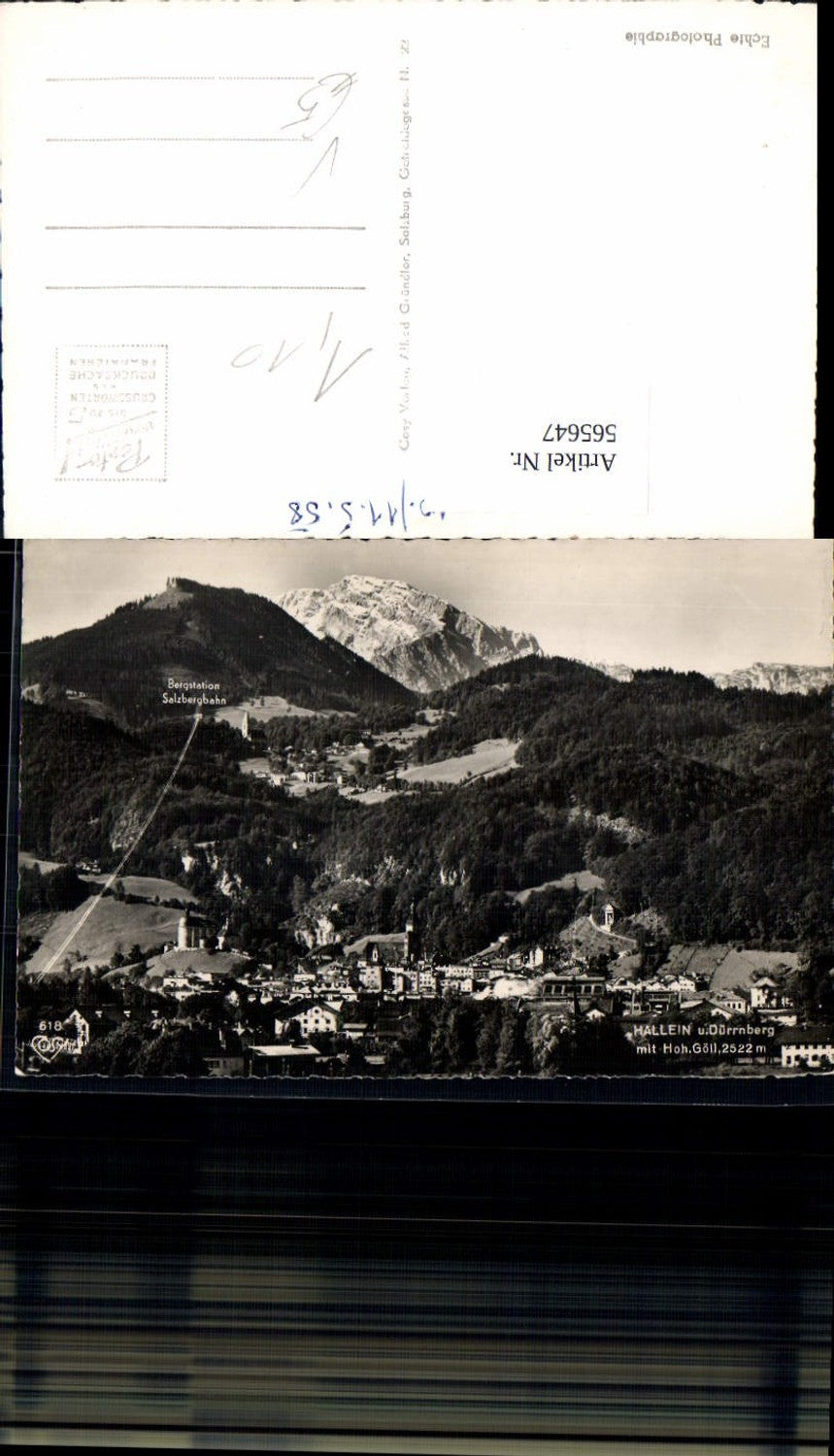 565647,Foto Ak Hallein u. Dürrnberg m. Hohen Göll pub Cosy 618