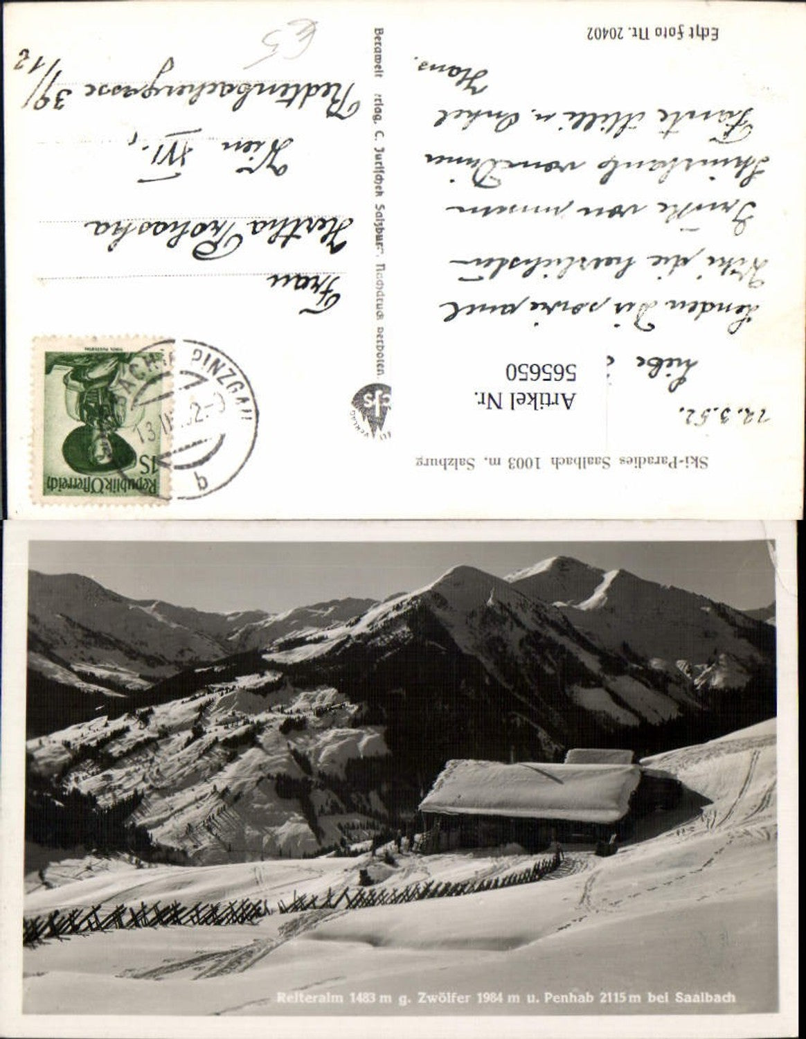 565650,Foto Ak Reiteralm g. Zwölfer u. Penhab Saalbach-Hinterglemm