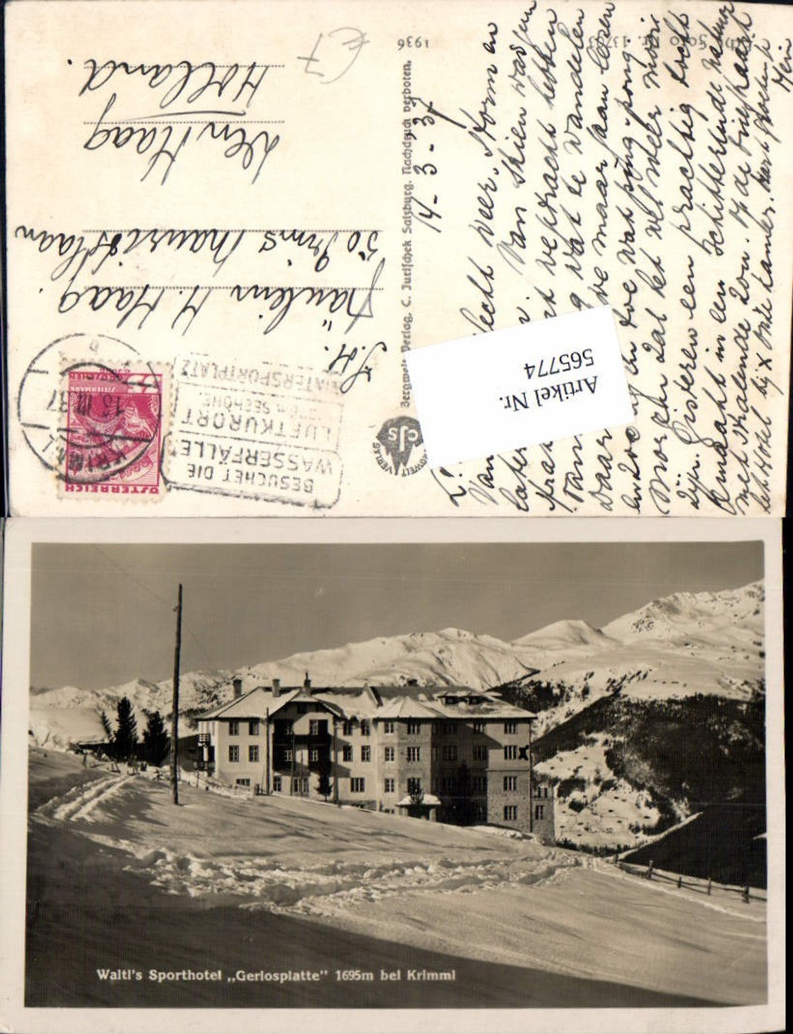 565774,Waltls Sporthotel Gerlosplatte b. Krimml Winteransicht