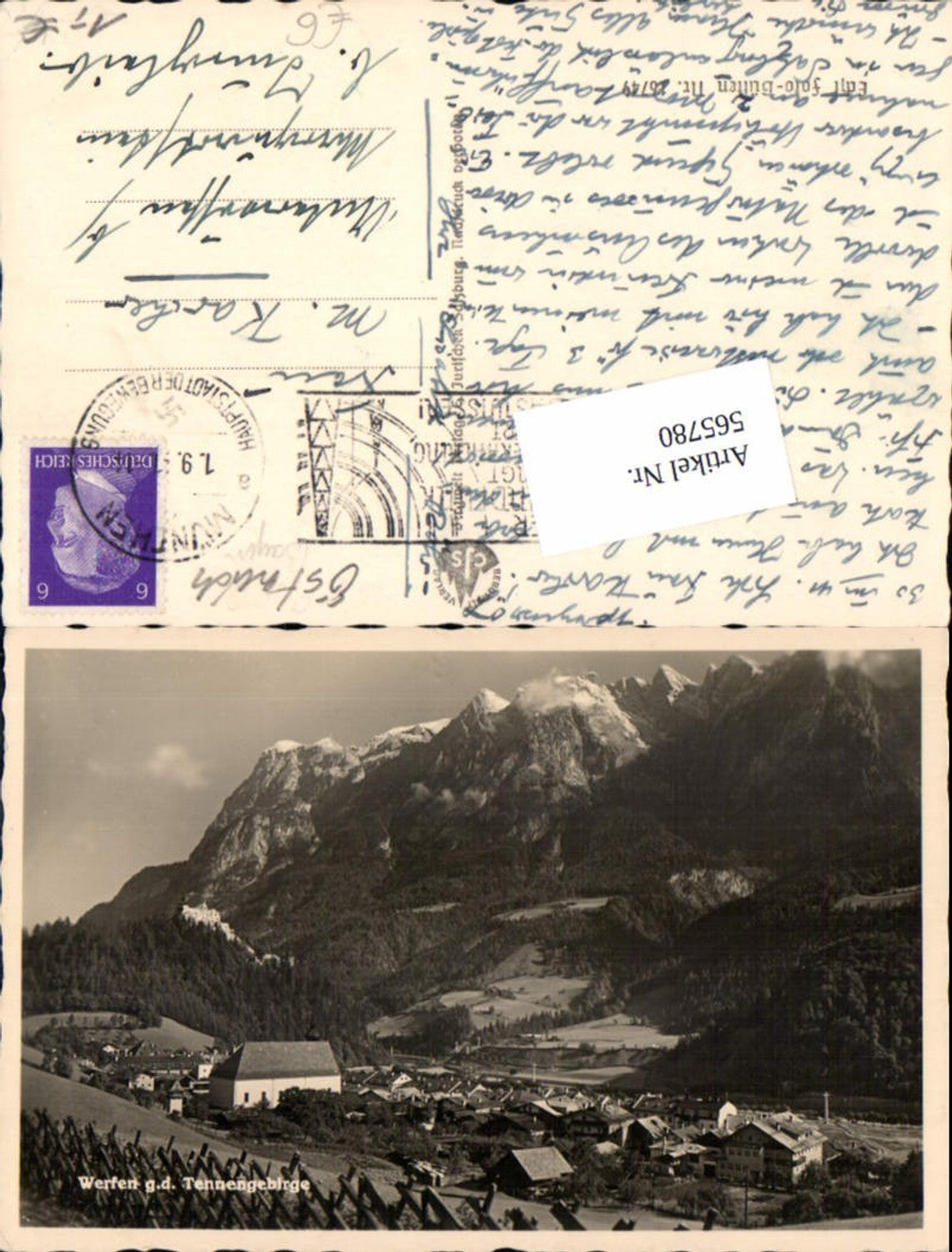 565780,Foto Ak Werfen g. d. Tennengebirge
