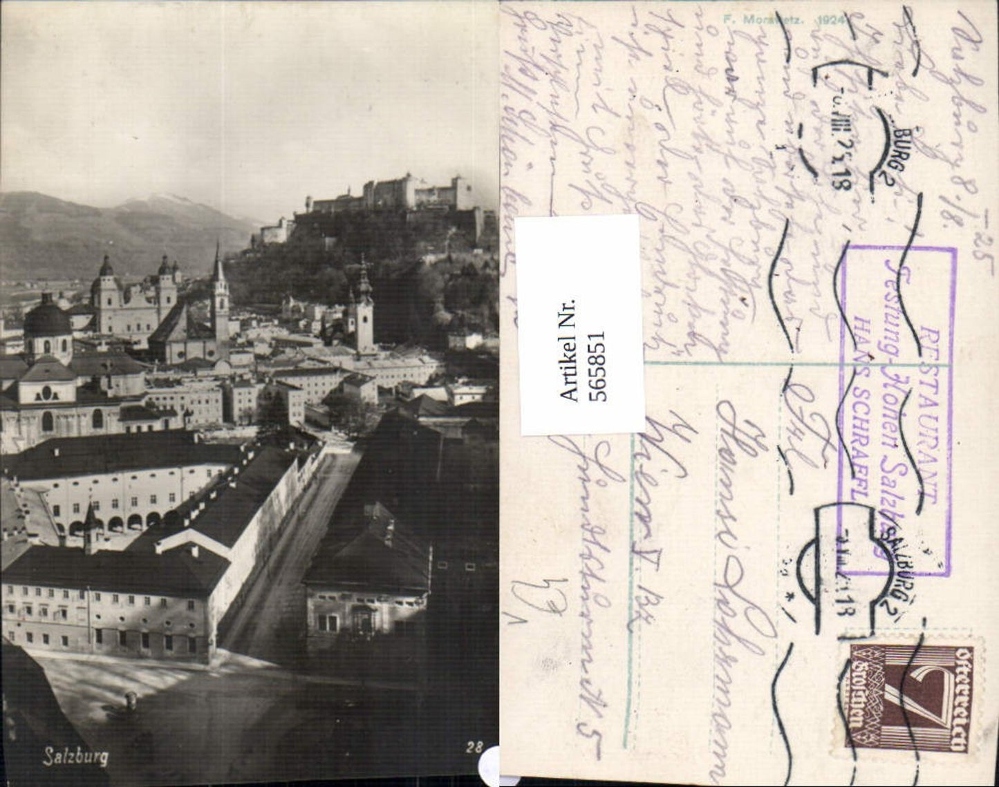 565851, Salzburg View of Hohensalzburg Fortress pub F. Morawetz 28