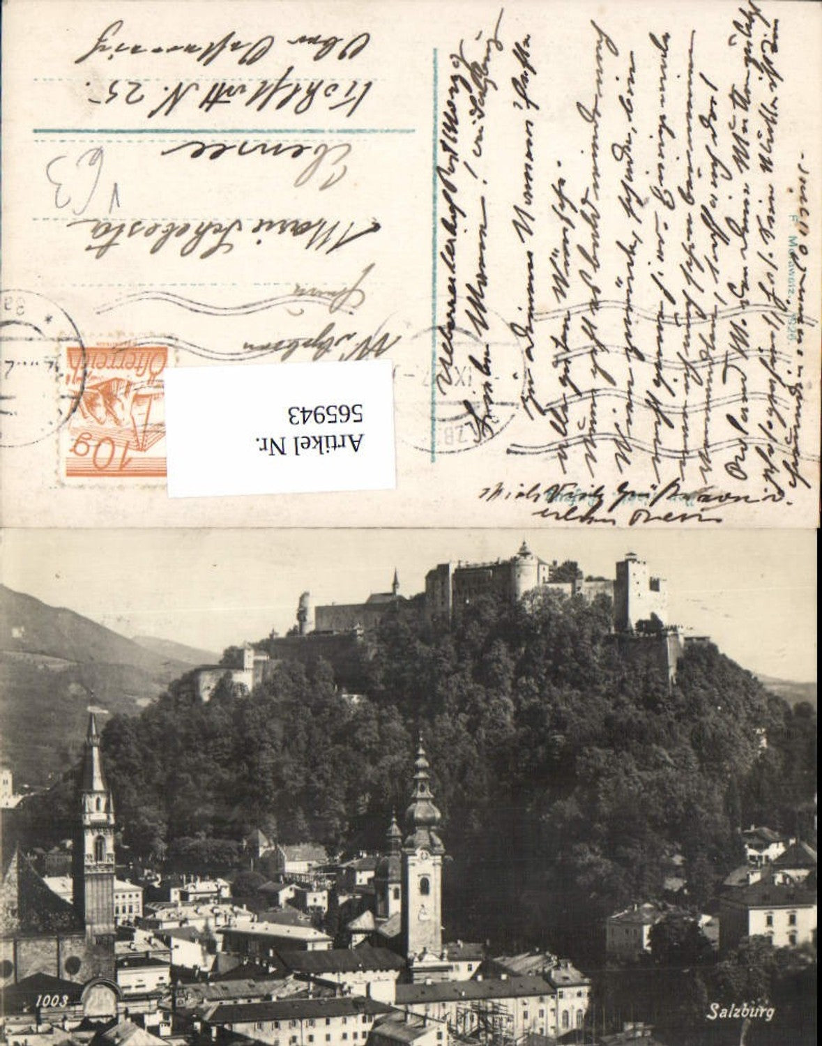 565943, Photo Ak Salzburg Hohensalzburg Fortress pub F. Morawetz 1003