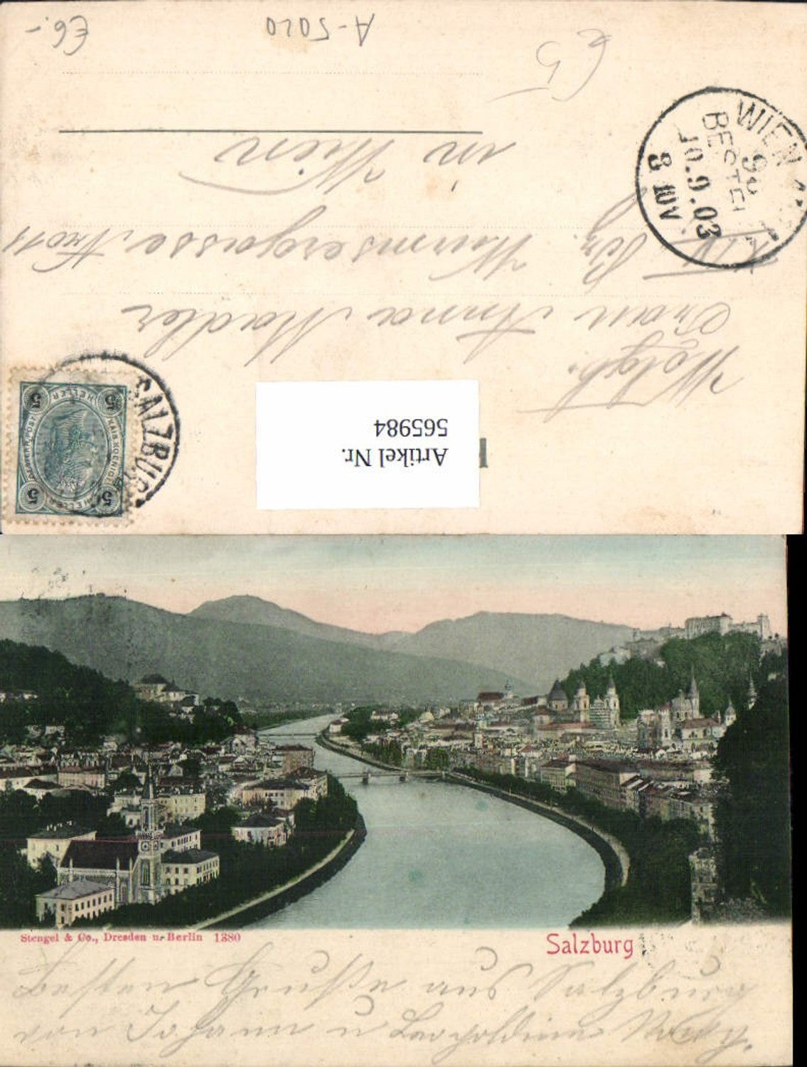 565984, Salzburg view with Hohensalzburg Fortress