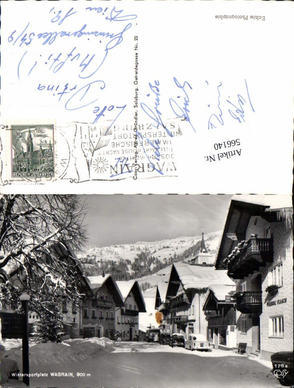 566140,Wagrain Pension Flasch Straßenansicht pub Cosy 128 a