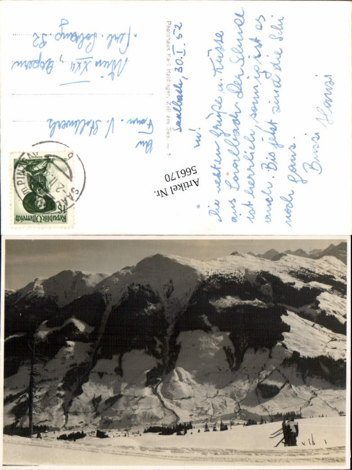 566170,Foto-AK Saalbach im Pinzgau