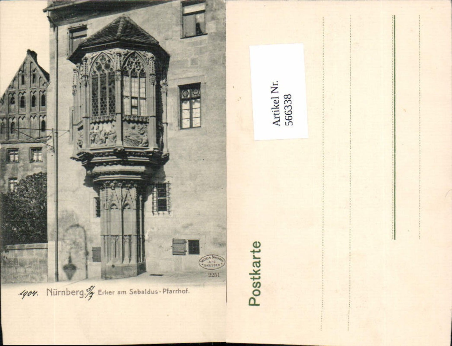 566338,Nürnberg Erker am Sebaldus Hof pub Wilhelm Hoffmann 2251