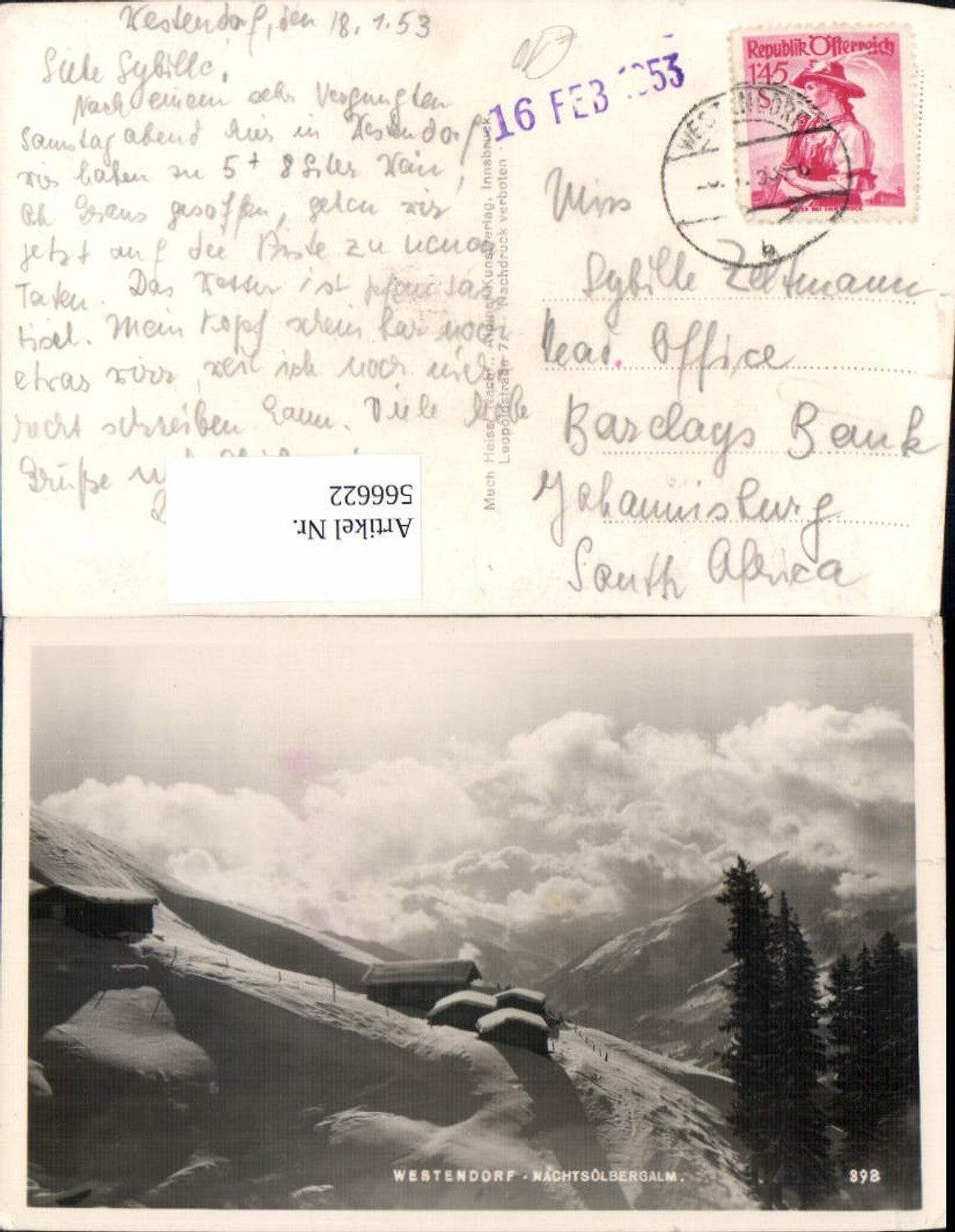 Alte Ansichtskarte – Old Postcard