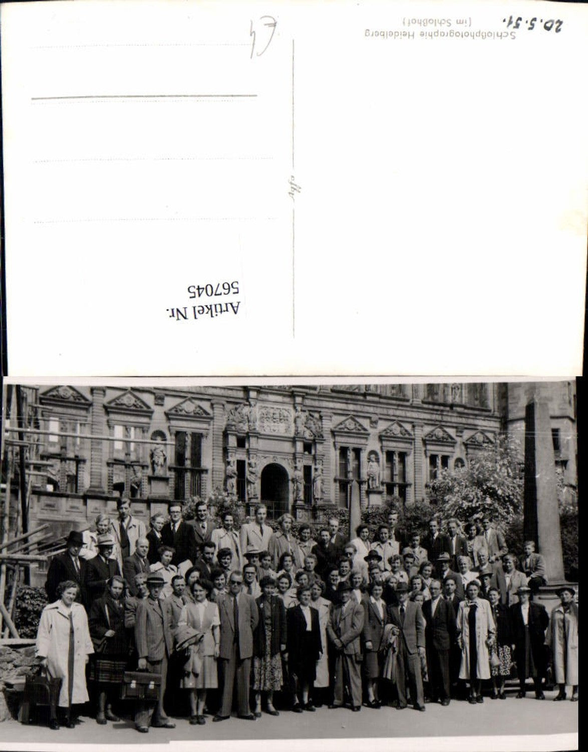 567045,Foto-AK Heidelberg Gruppenfoto Obelisk