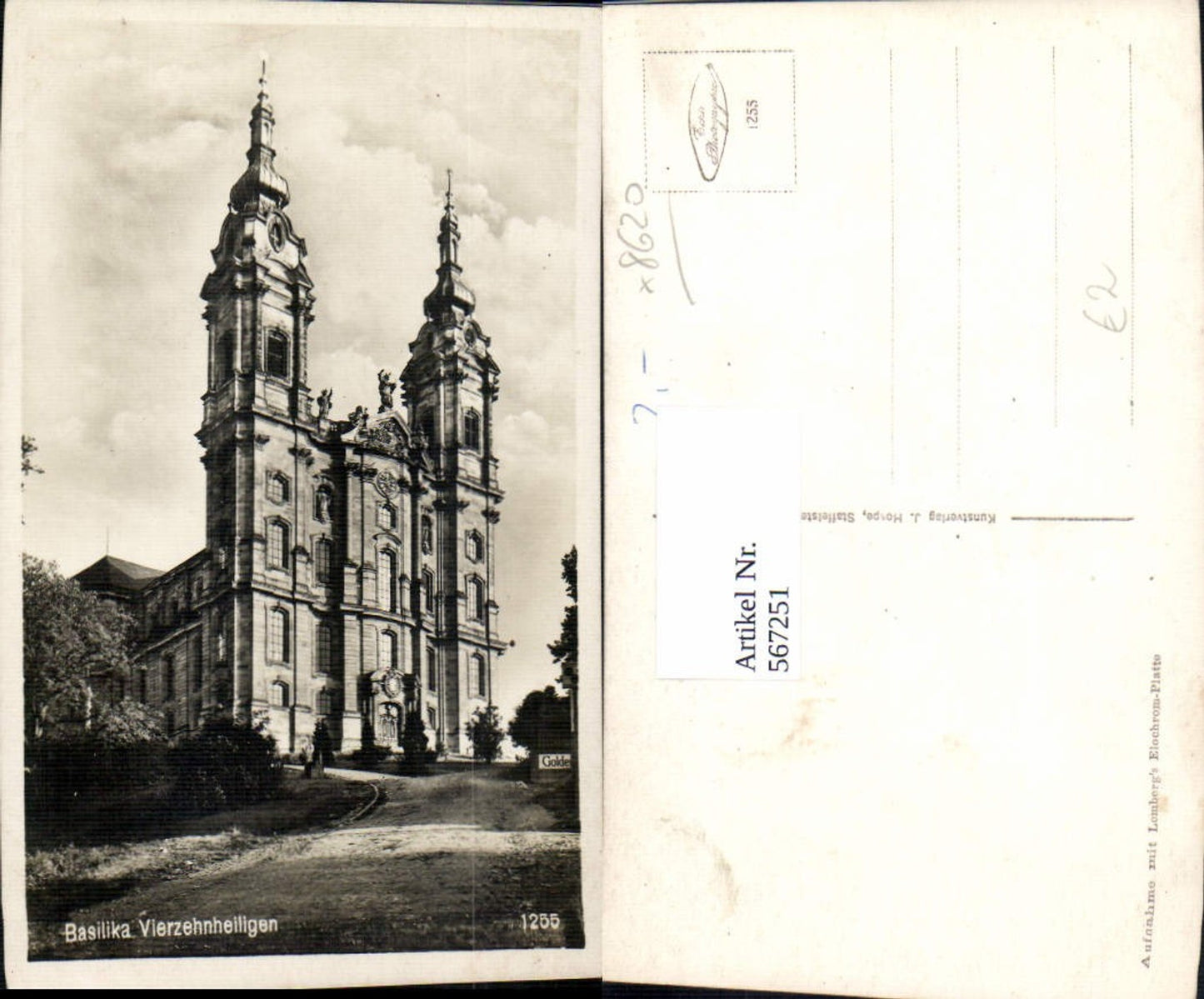 567251,Foto Ak Basilika Vierzehnheiligen Bad Staffelstein