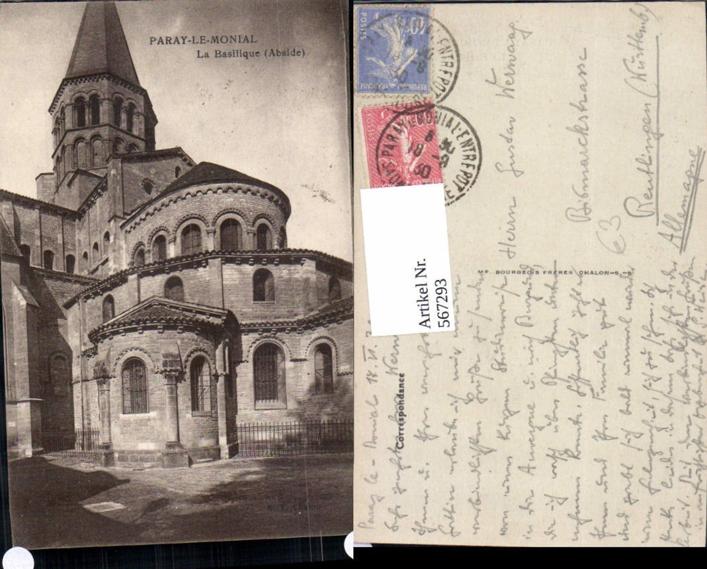 567293,Paray-Le-Monial La Basilique Abside Basilika Kirche