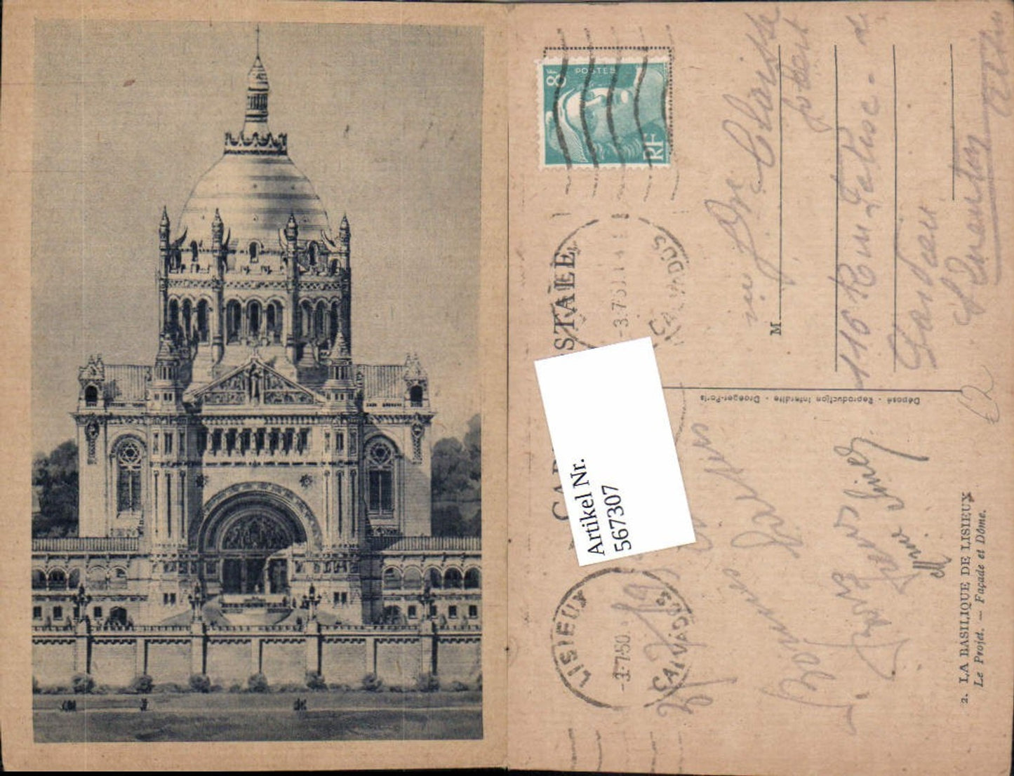 567307,La Basilique de Lisieux Le Projet Facade et Dome