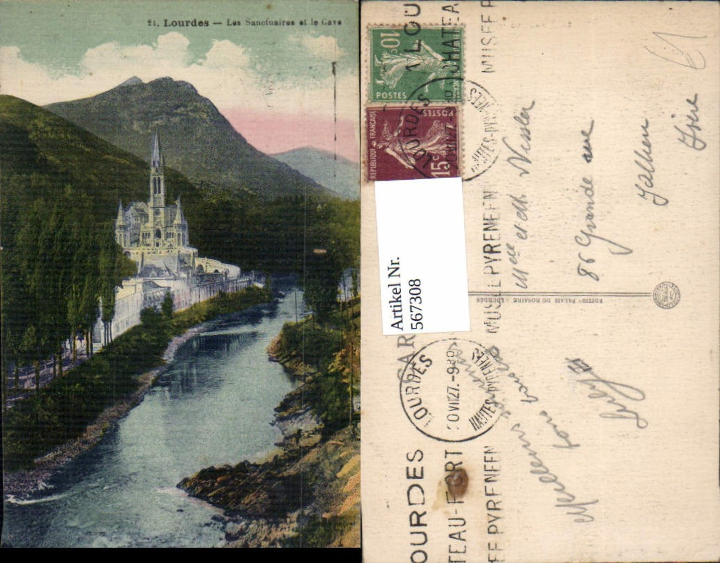 567308,Lourdes Les Sanctuaires et la Gave Kirche Wallfahrtskirche