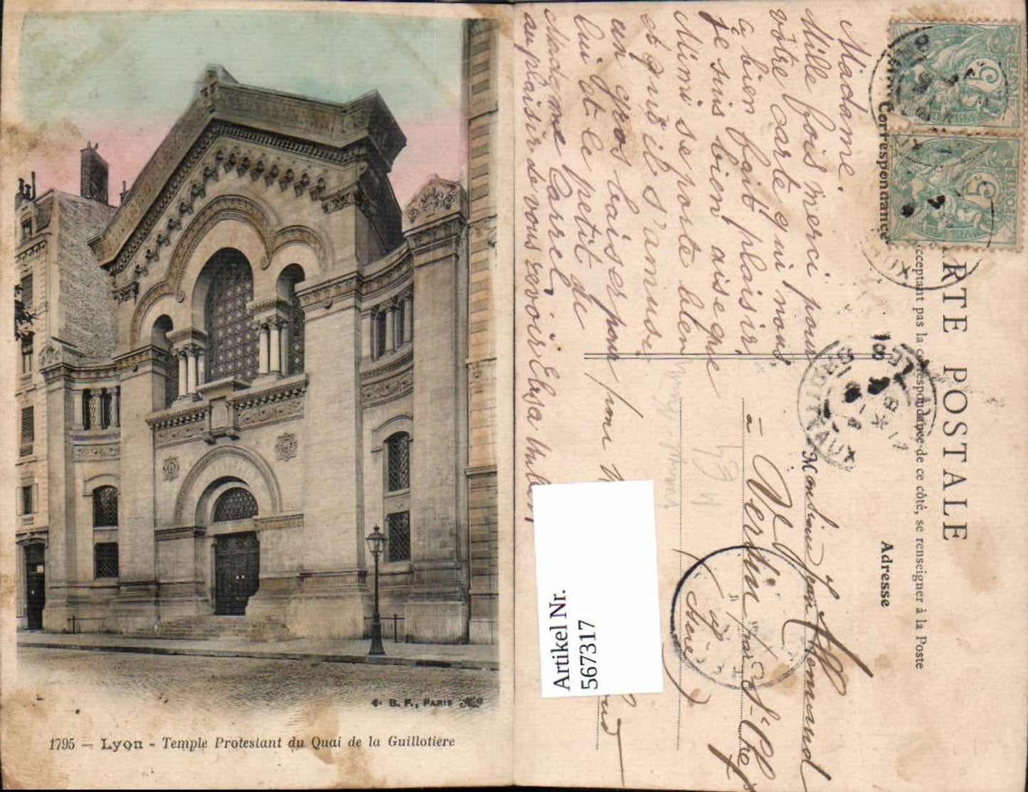 567317,Lyon Temple Protestant du Quai de la Guillotiere Evang. Kirche