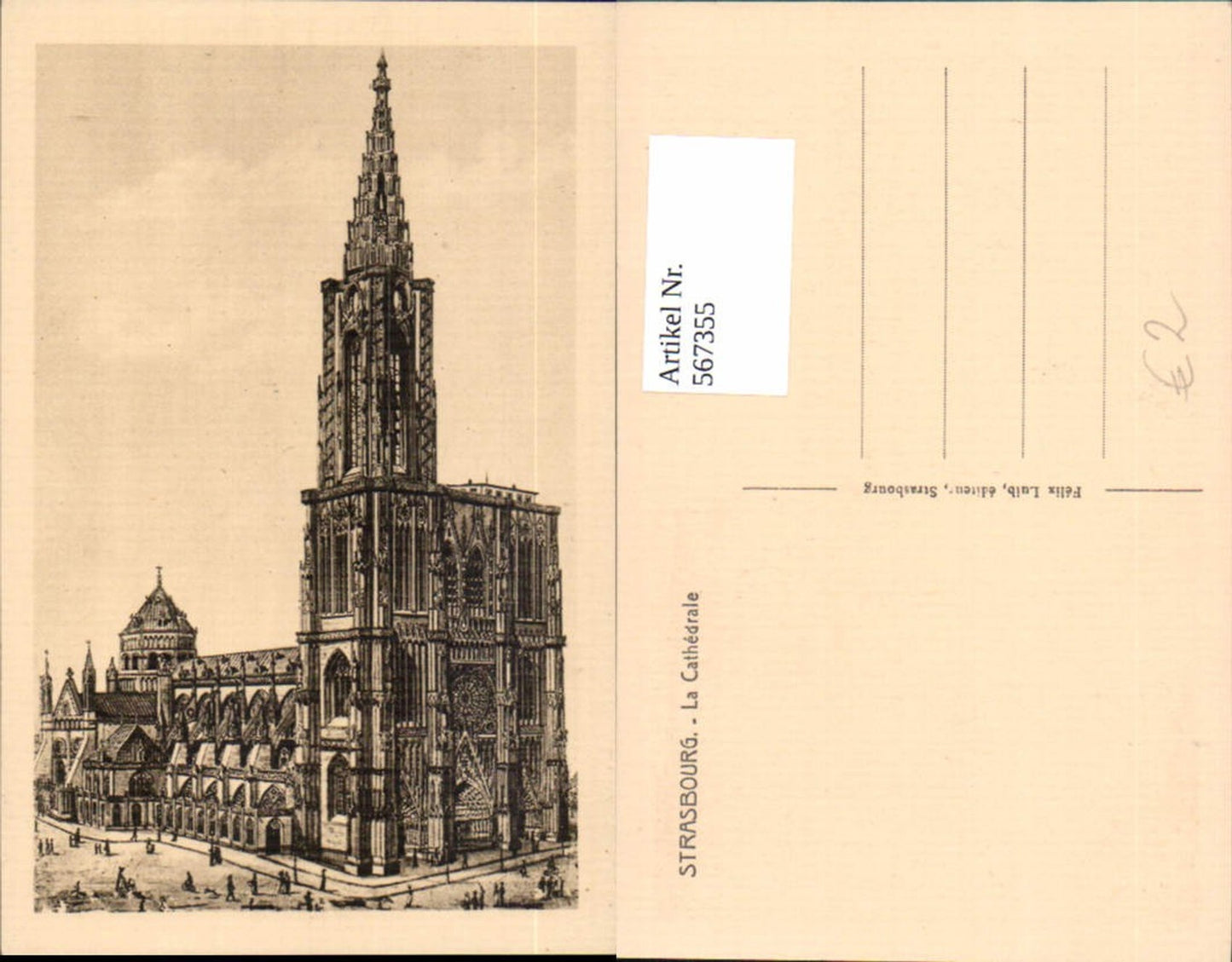 567355,Strasbourg Straßburg i. Elsass La Cathedrale Kathedrale Kirche