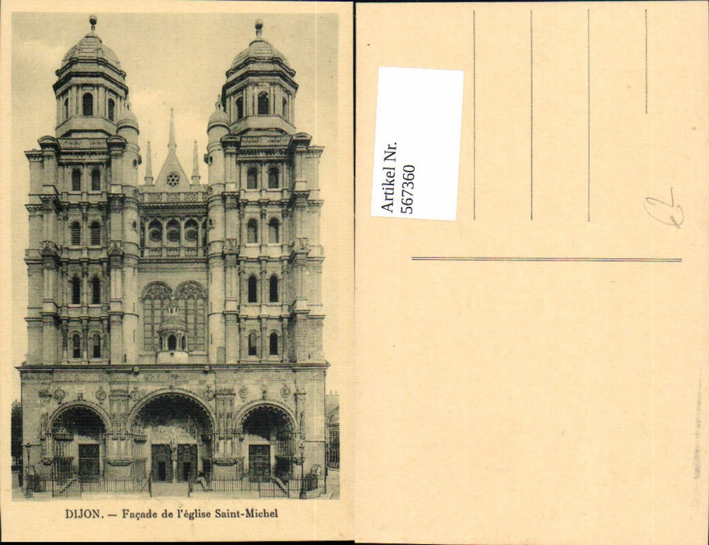 567360,Dijon Facade de l Eglise Saint-Michel Kirche