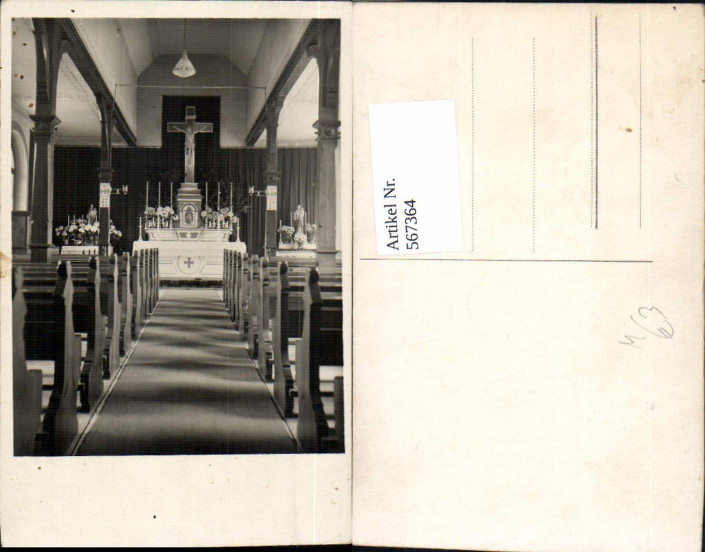 567364,Foto Ak Ansicht Kirche Innen Altar