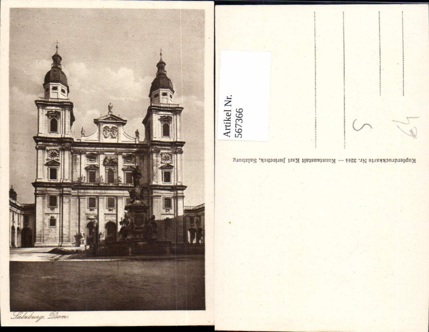 567366,Salzburg Dom Vorderansicht
