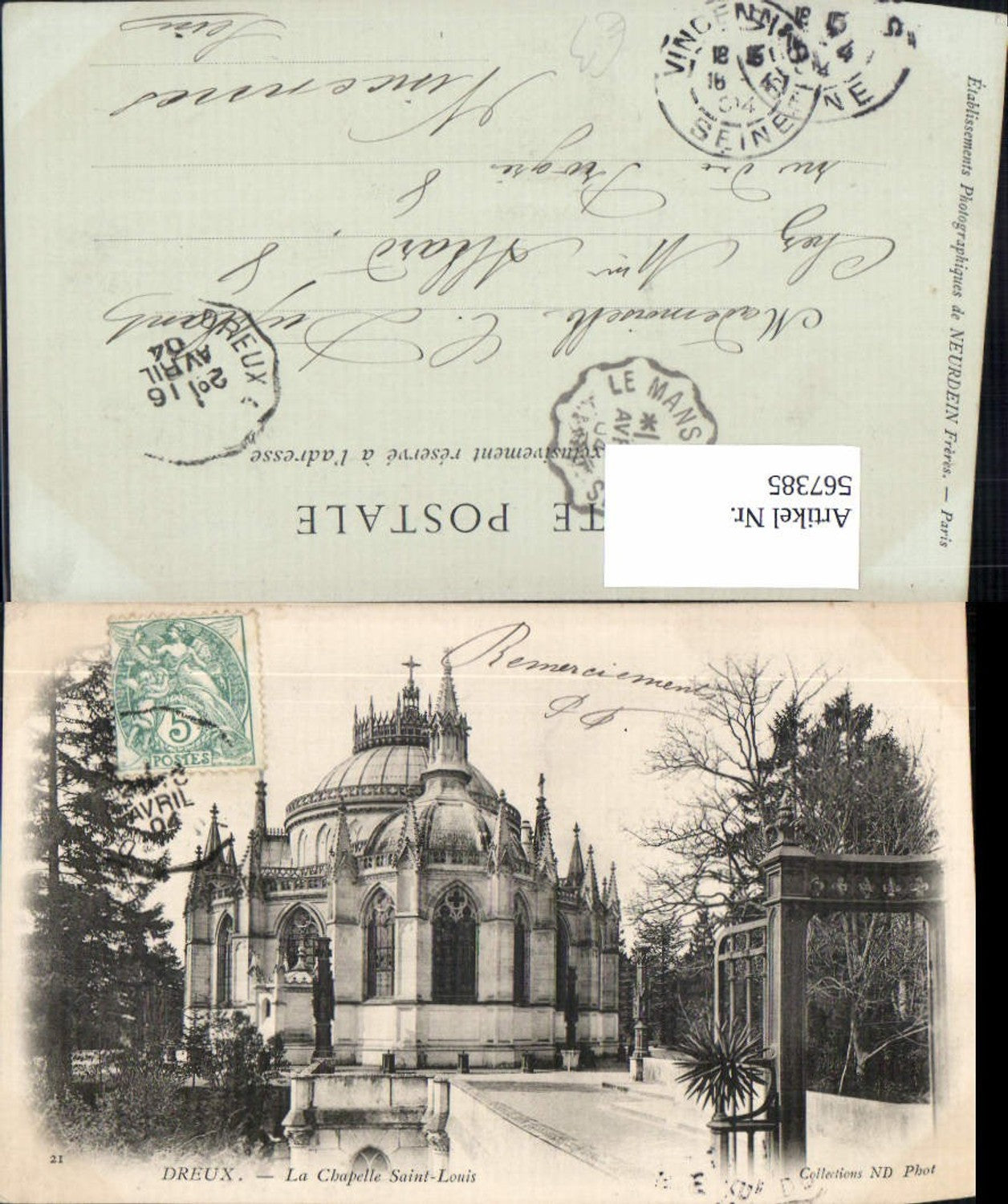 567385,Dreux La Chapelle Saint-Louis Kirche