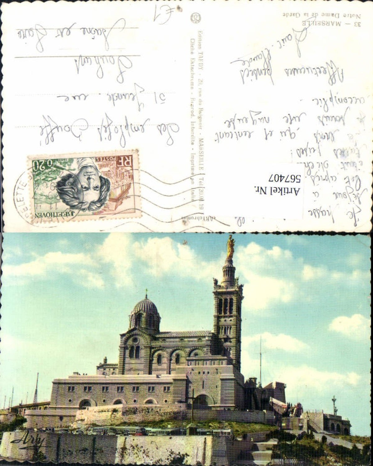 567407,Marseille Notre Dame de la Garde Kirche m. Statue