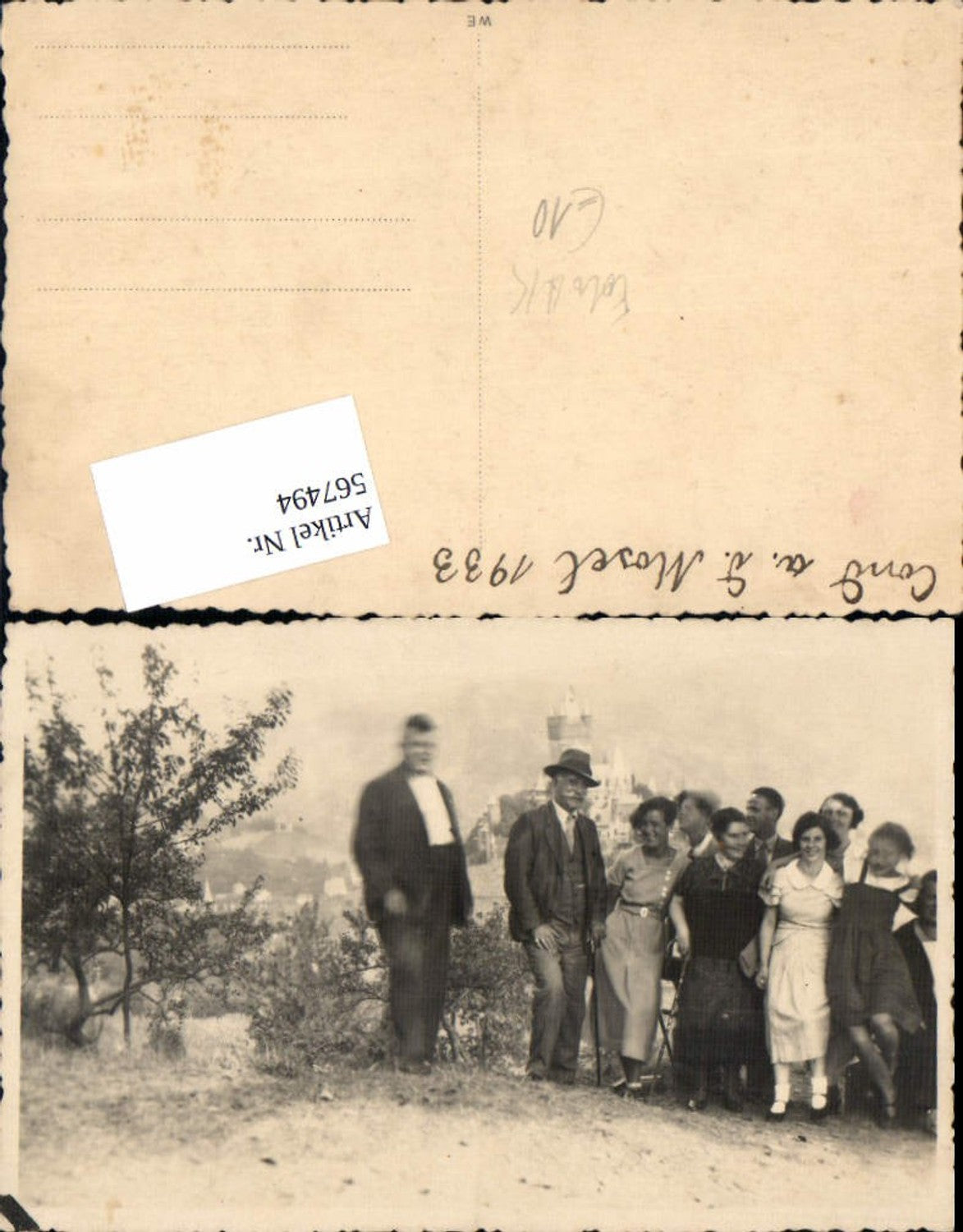 567494,tolle Foto-AK Cond bei Cochem Zell an der Mosel 1933