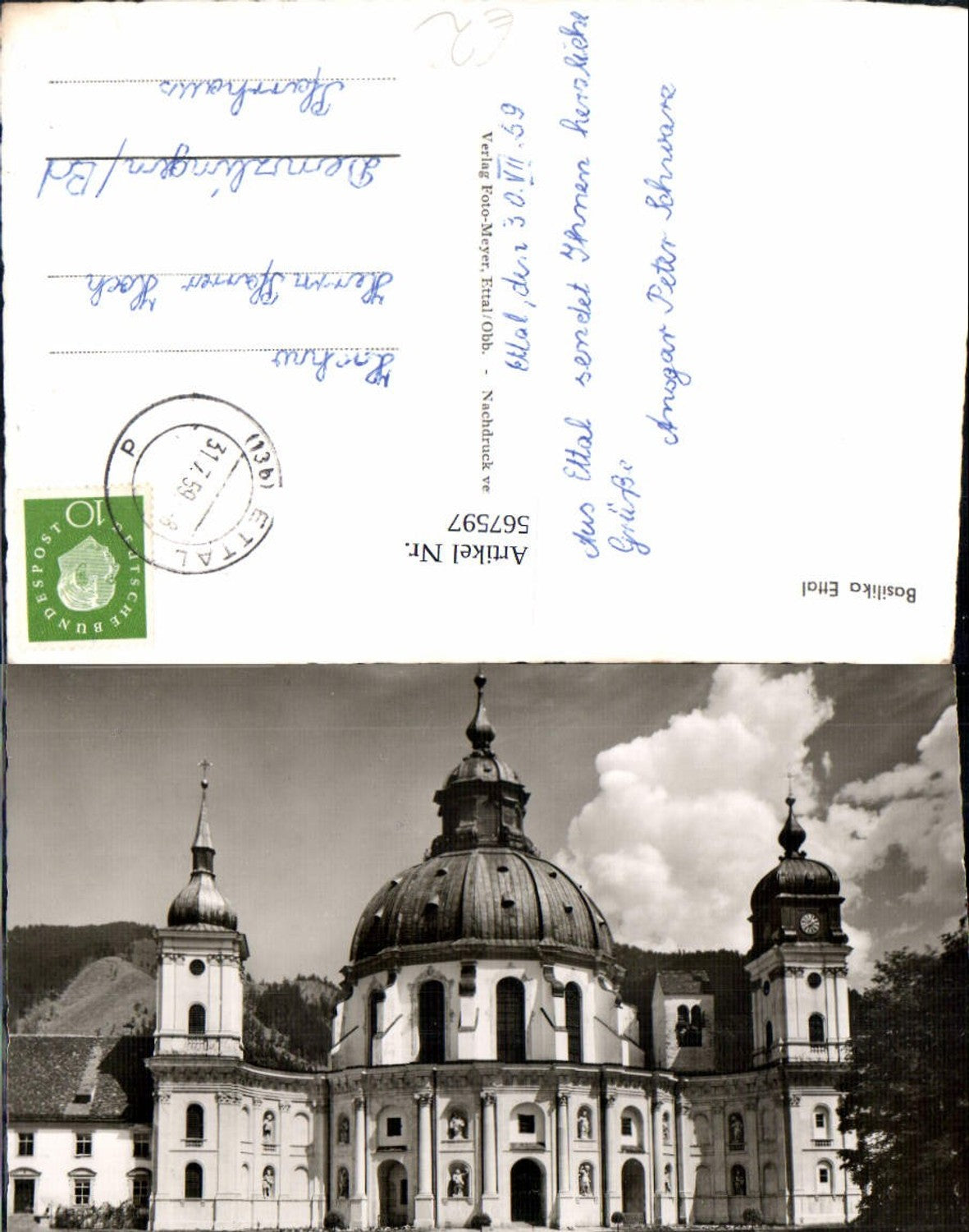 567597,Basilika Ettal Kirche