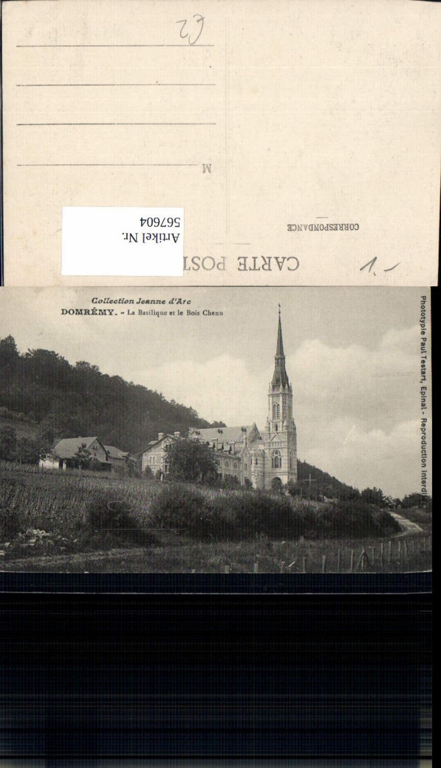 567604,Domremy La Basilique et la Bois Chenu Kirche Basilika