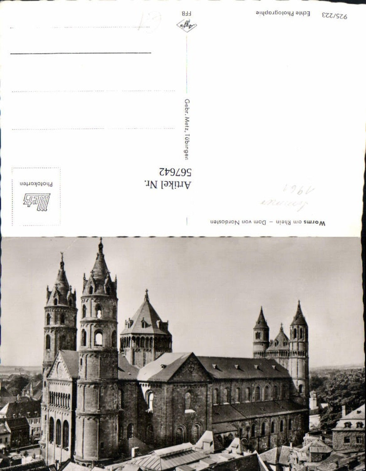 567642,Foto Ak Worms a. Rhein Dom v. Nordosten