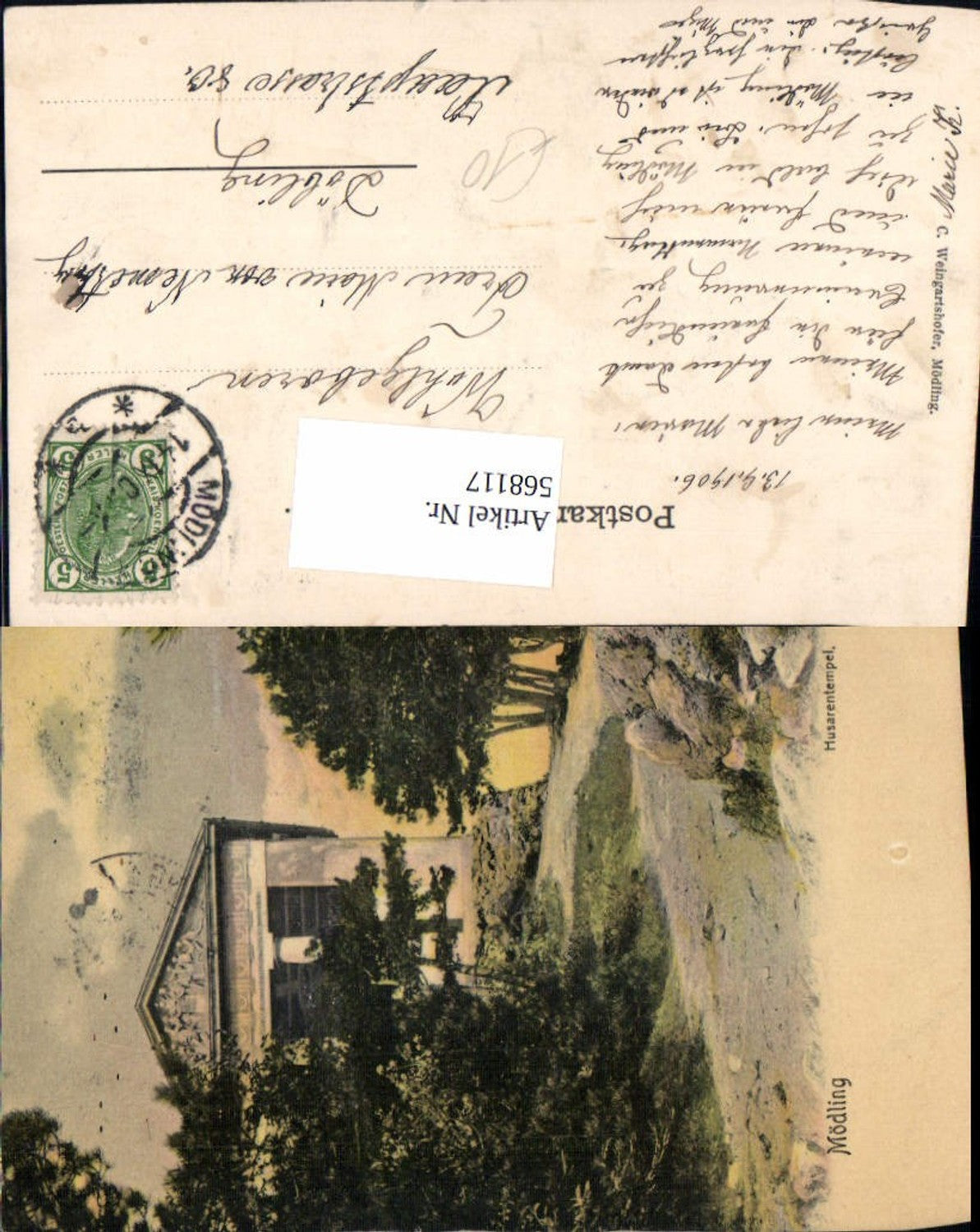 568117,Mödling b. Wien Husarentempel