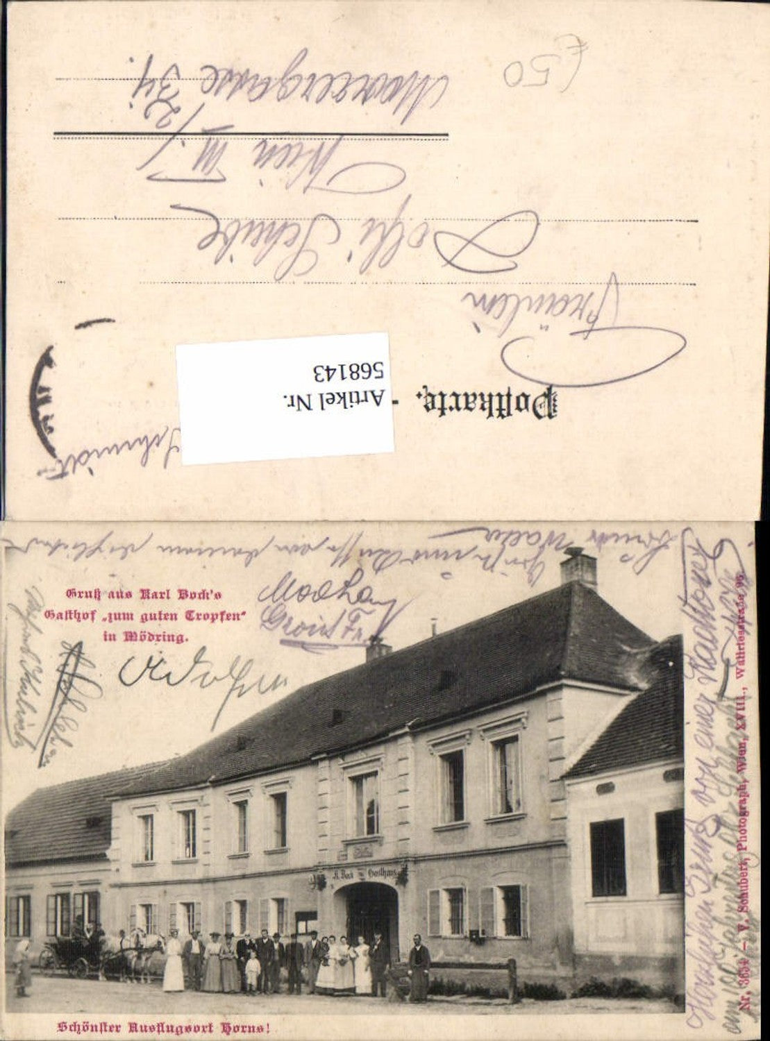 568143,tolle AK Mödring b. Horn Gasthof zum guten Tropfen