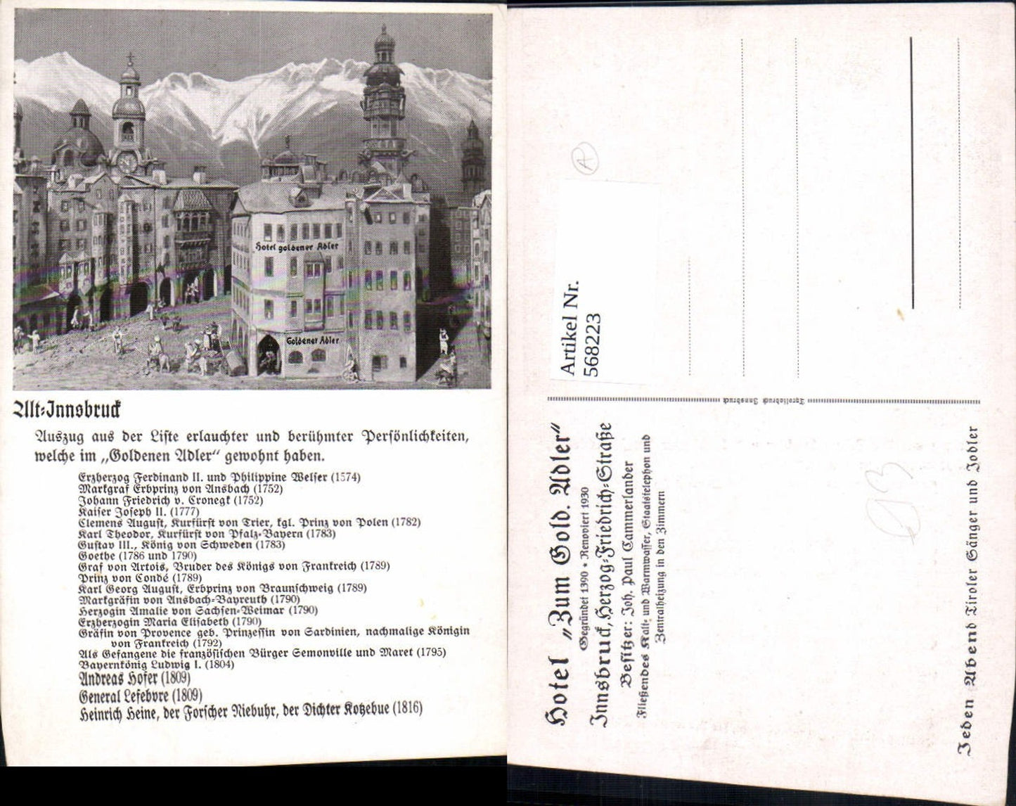 Alte Ansichtskarte – Old Postcard