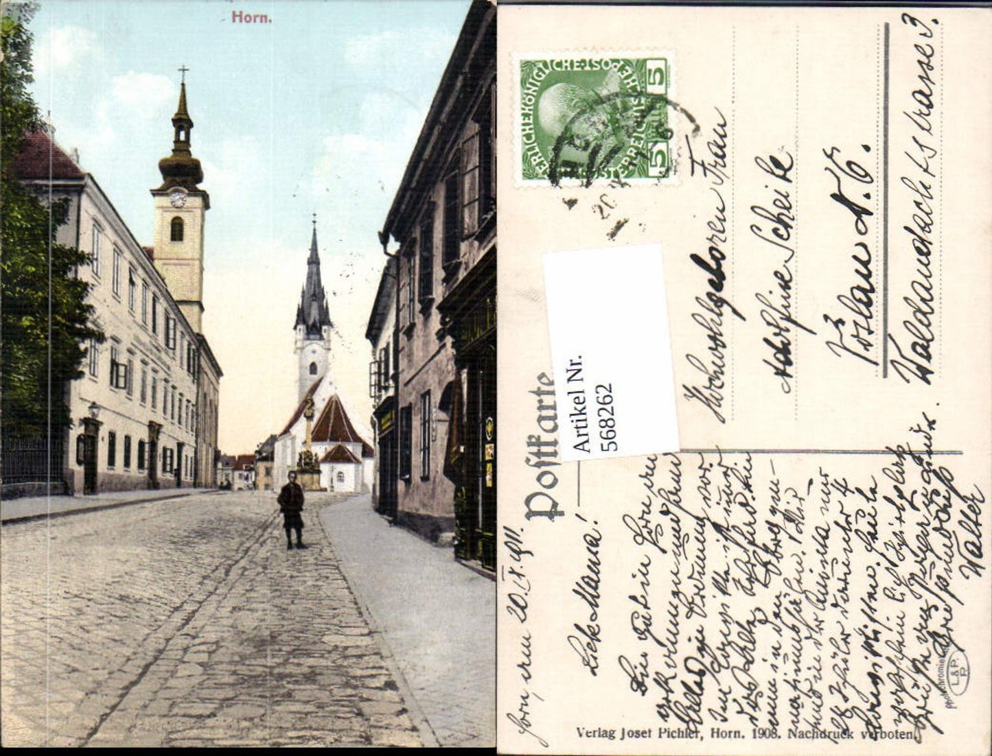 568262,tolle AK Horn Straßenansicht