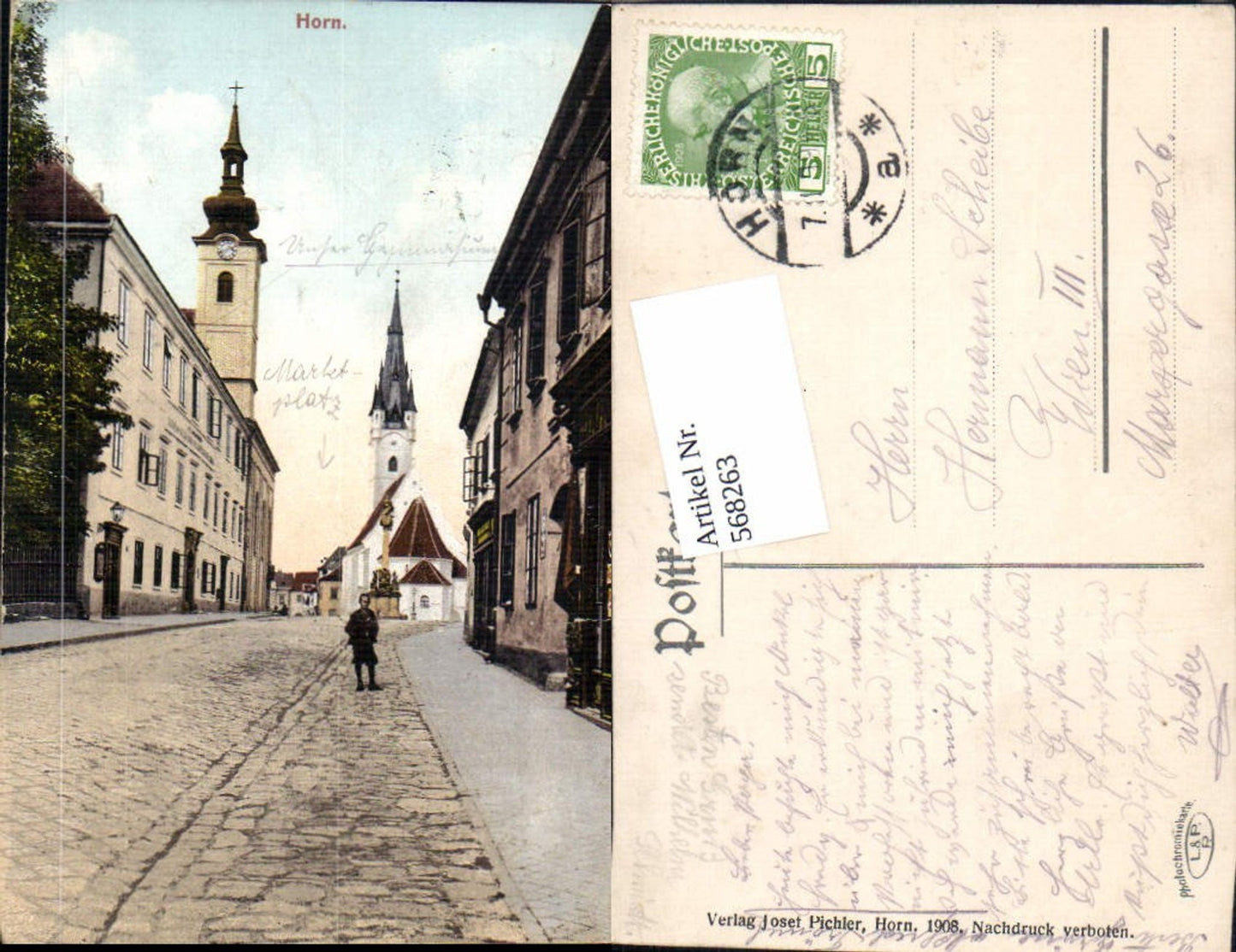 568263,tolle AK Horn Straßenansicht