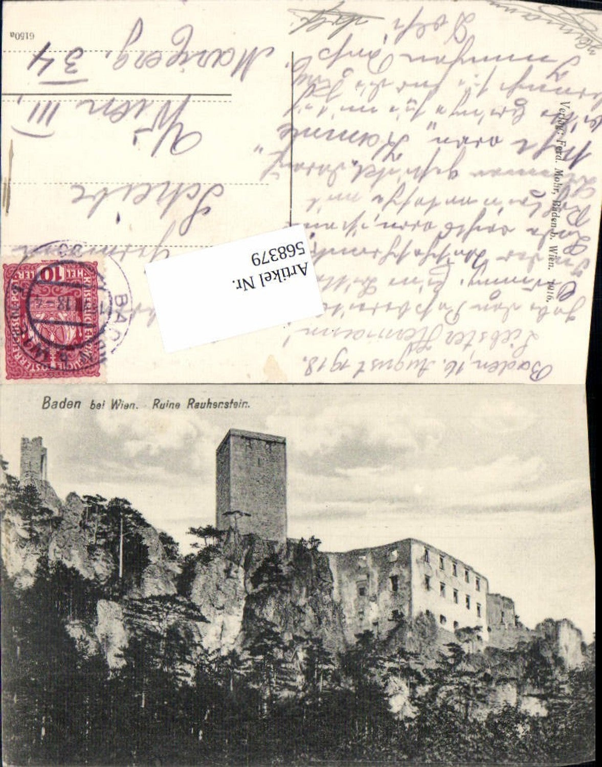 568379,Baden bei Wien Ruine Rauhenstein Helenental