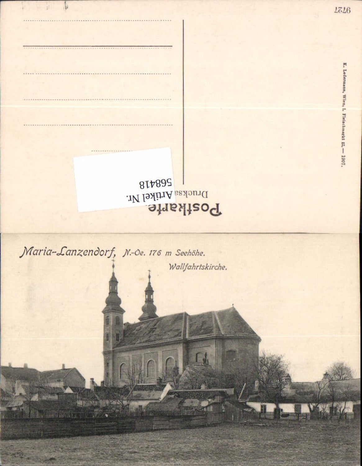 568418,Maria Enzersdorf Kirche b. Wien pub Ledermann 9727