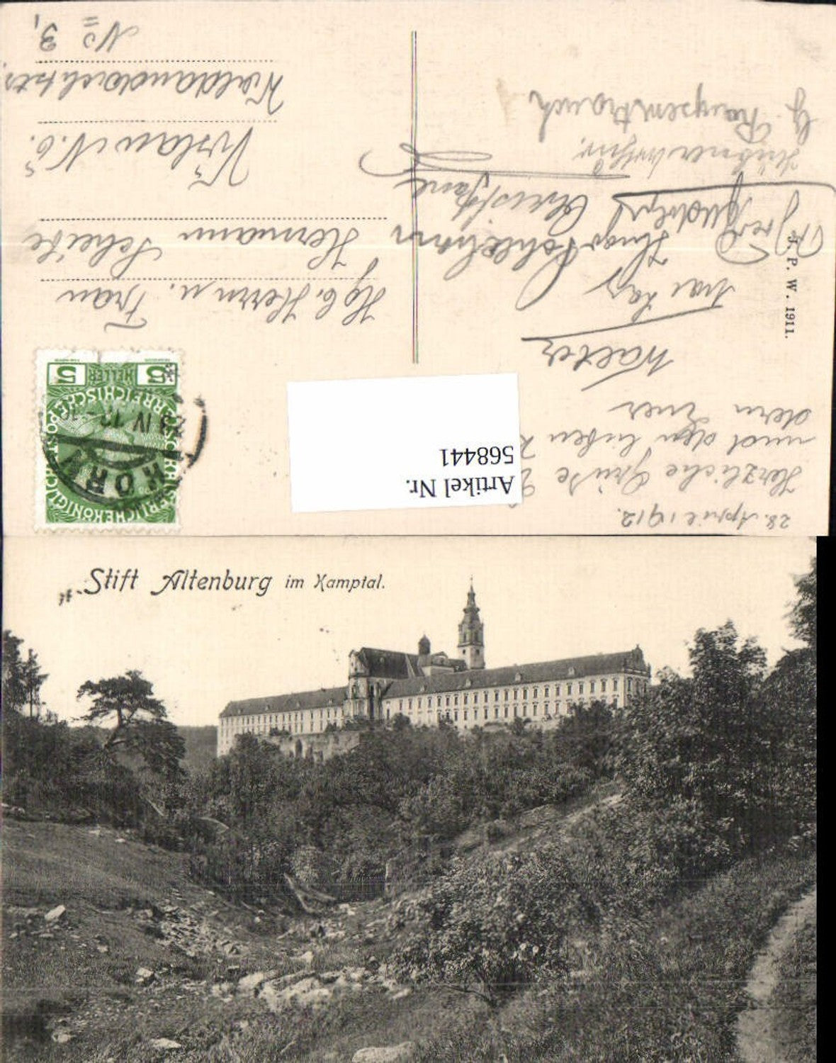 568441,Stift Altenburg bei Horn im Kamptal 1911