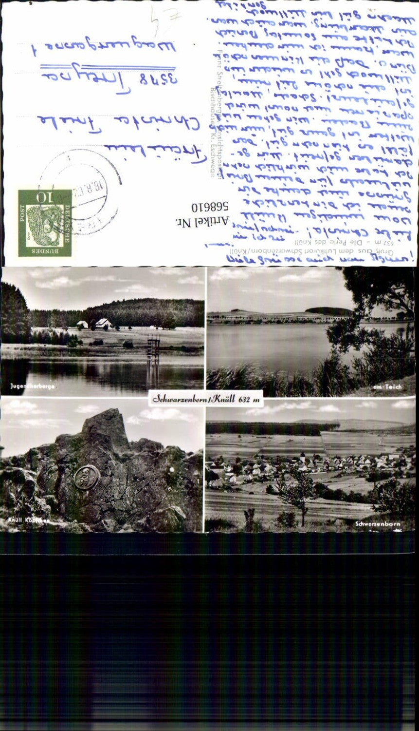 568610,Mehrbild Ak Schwarzenborn Knüll Jugendherberge Knüll Köpfchen Am Teich