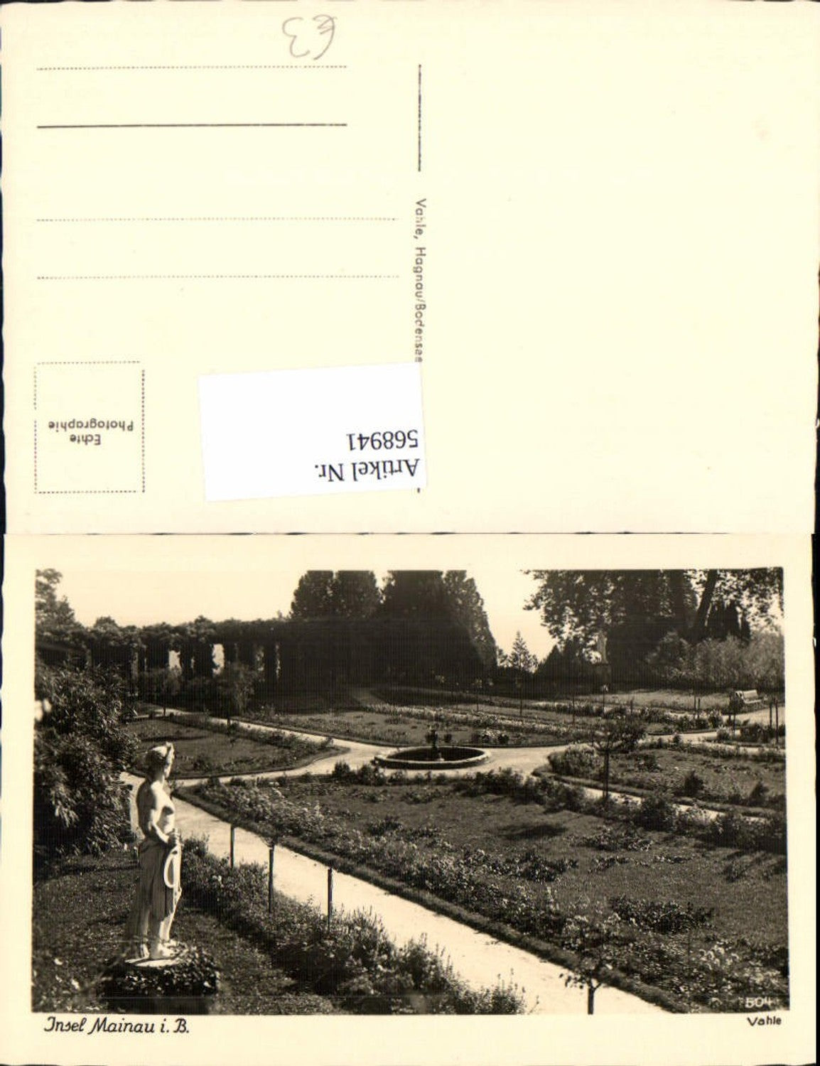 568941,Foto Ak Insel Mainau i. Bodensee Statue Park Litzelstetten Konstanz