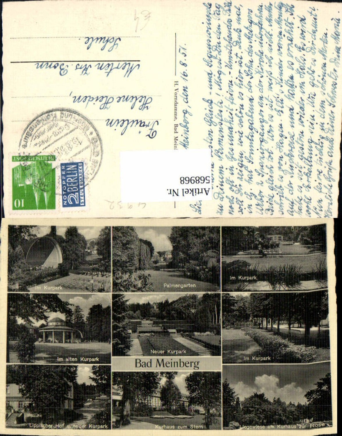 568968,Mehrbild Ak Bad Meinberg Palmengarten Kurpark Kurhaus Horn-Bad Meinberg