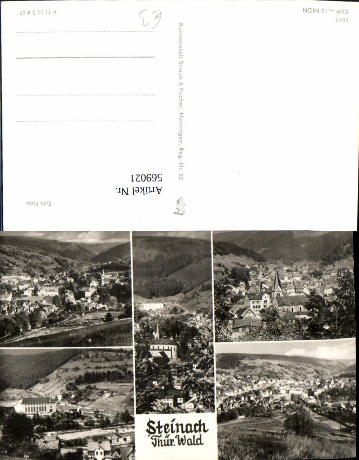 569021, Multi-image postcard Steinach Thuringian Forest views