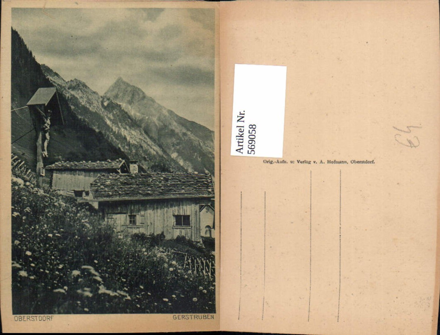 569058,Oberstdorf Gerstruben Wegkreuz Kreuz