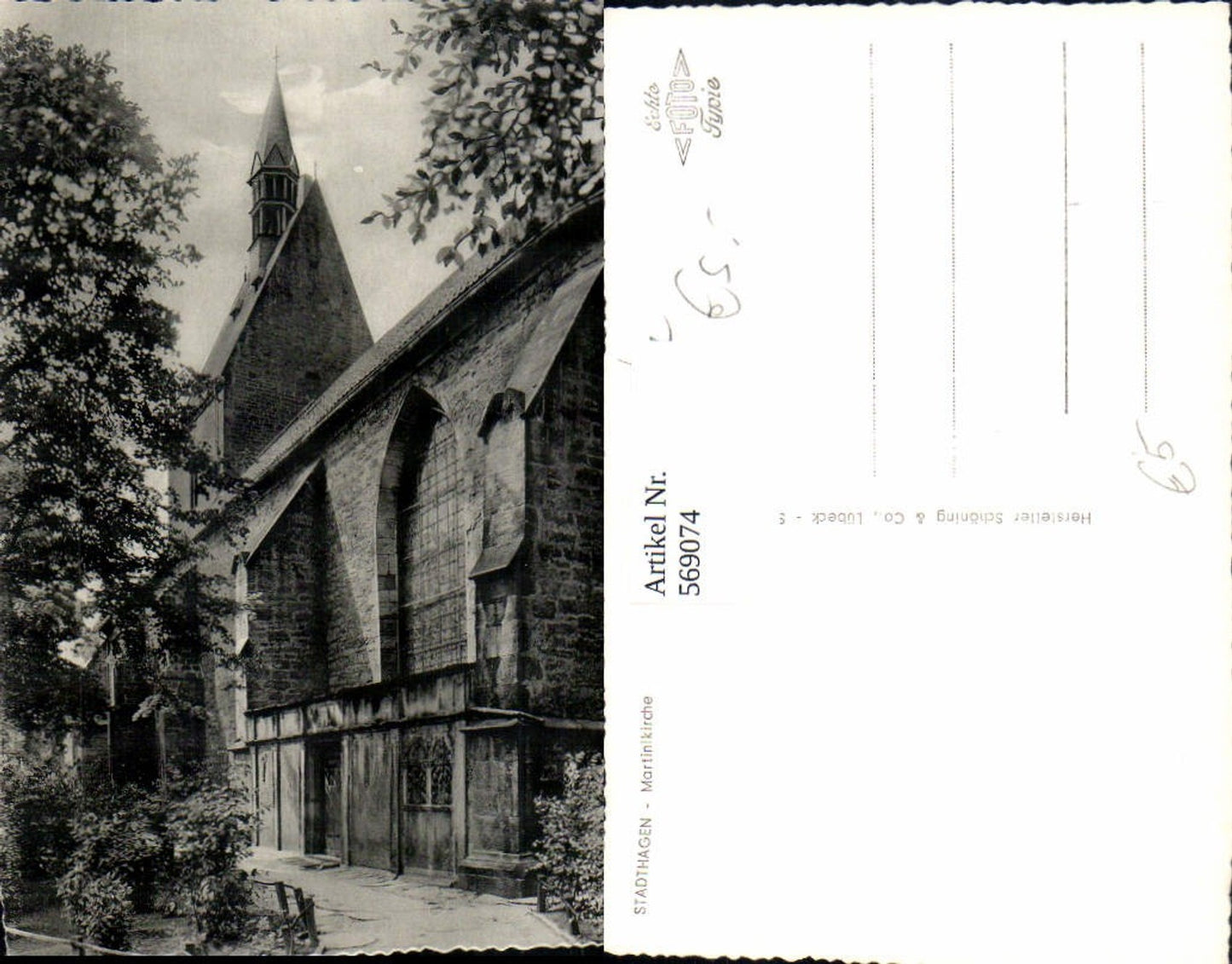 569074,Foto Ak Stadthagen Martinikirche