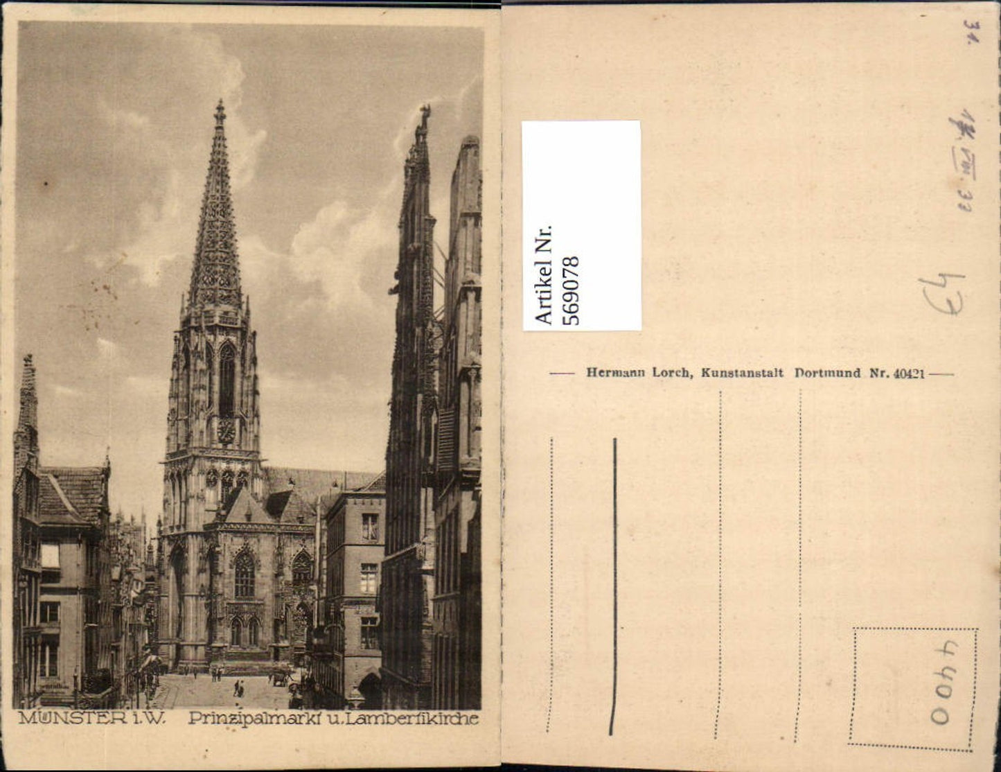 569078,Münster i. Westfalen Prinzipalmarkt u. Lambertikirche