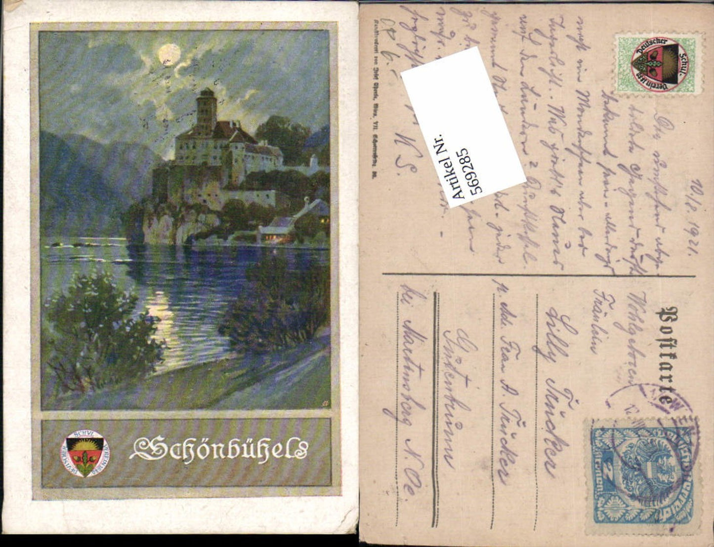 569285,Deutscher Schulverein Schönbühel a.d. Donau Mond AK