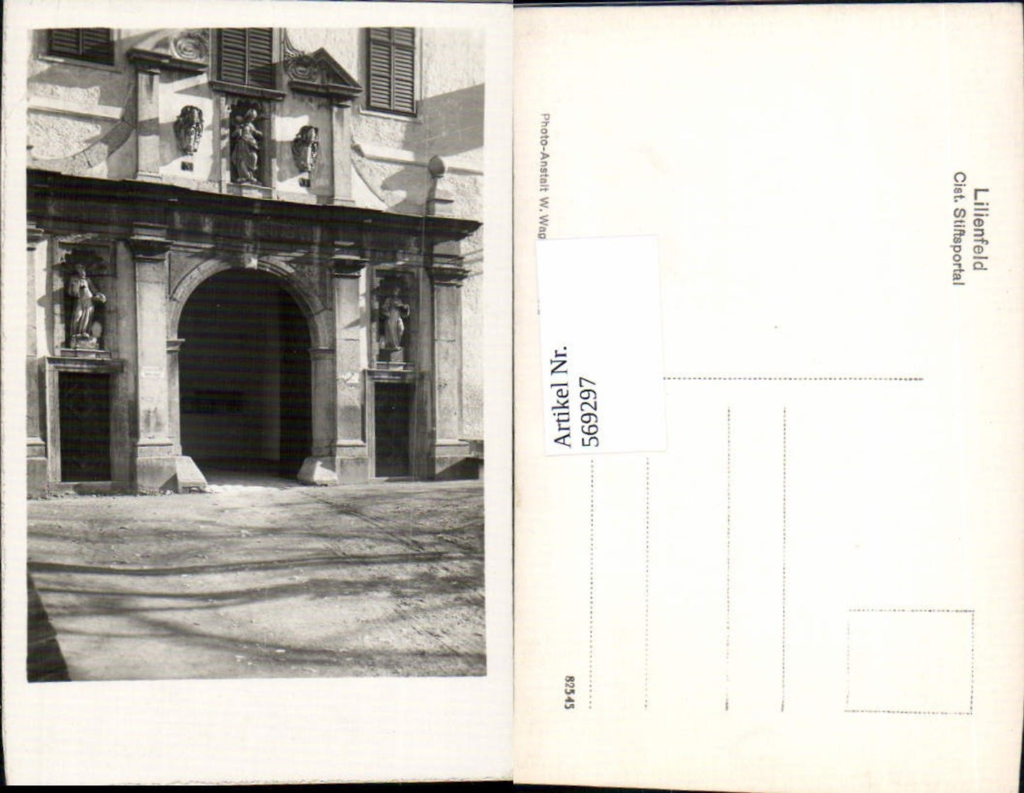 569297,Lilienfeld Cist. Stiftsportal pub Photoanstalt Wagner