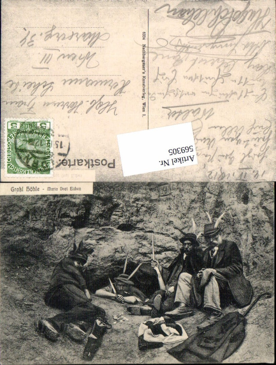 569305,Graßl Höhle Maria Dreieichen Drei Eichen b. Horn Männer