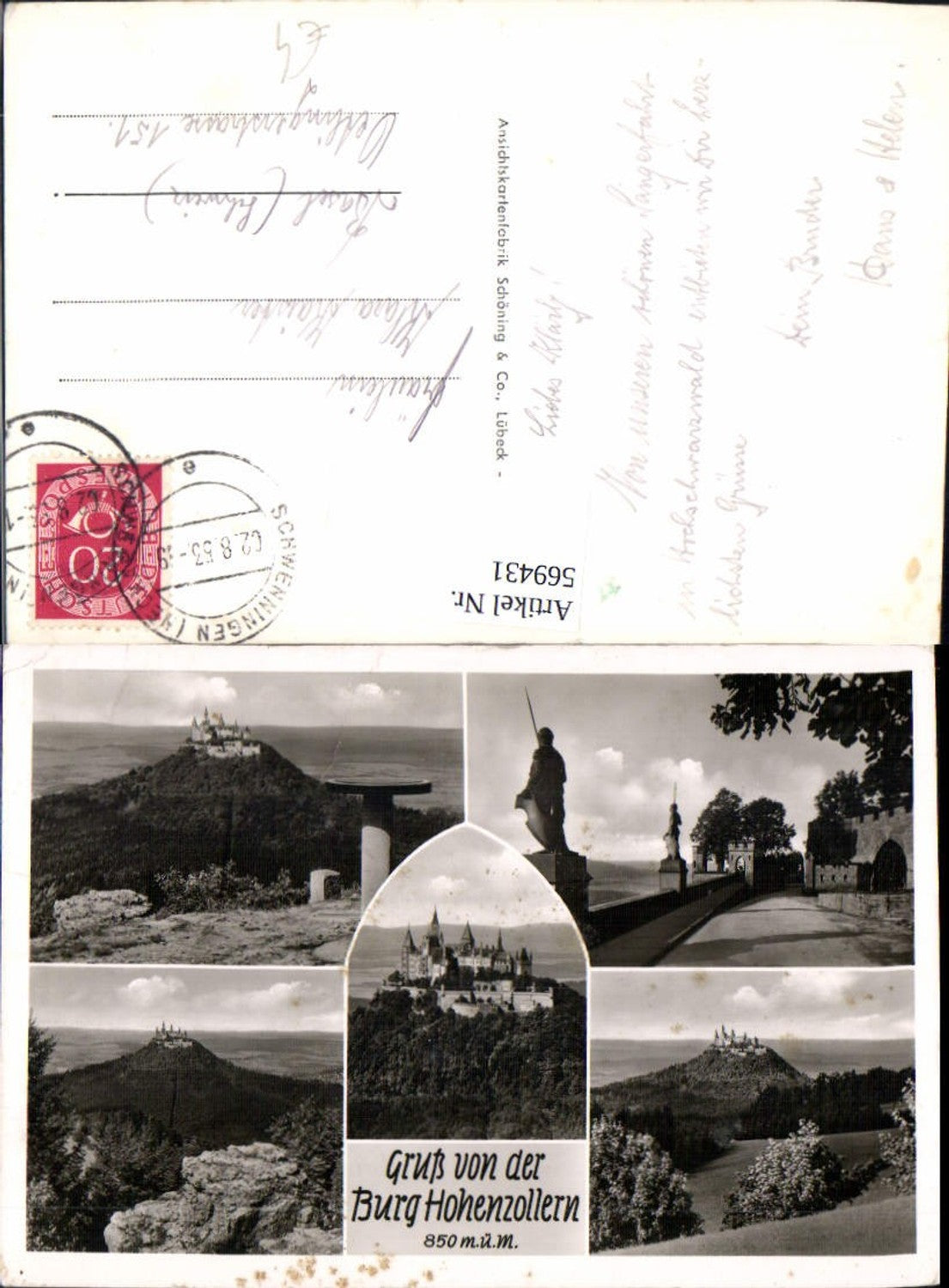 569431,Mehrbild Ak Burg Hohenzollern Bisingen