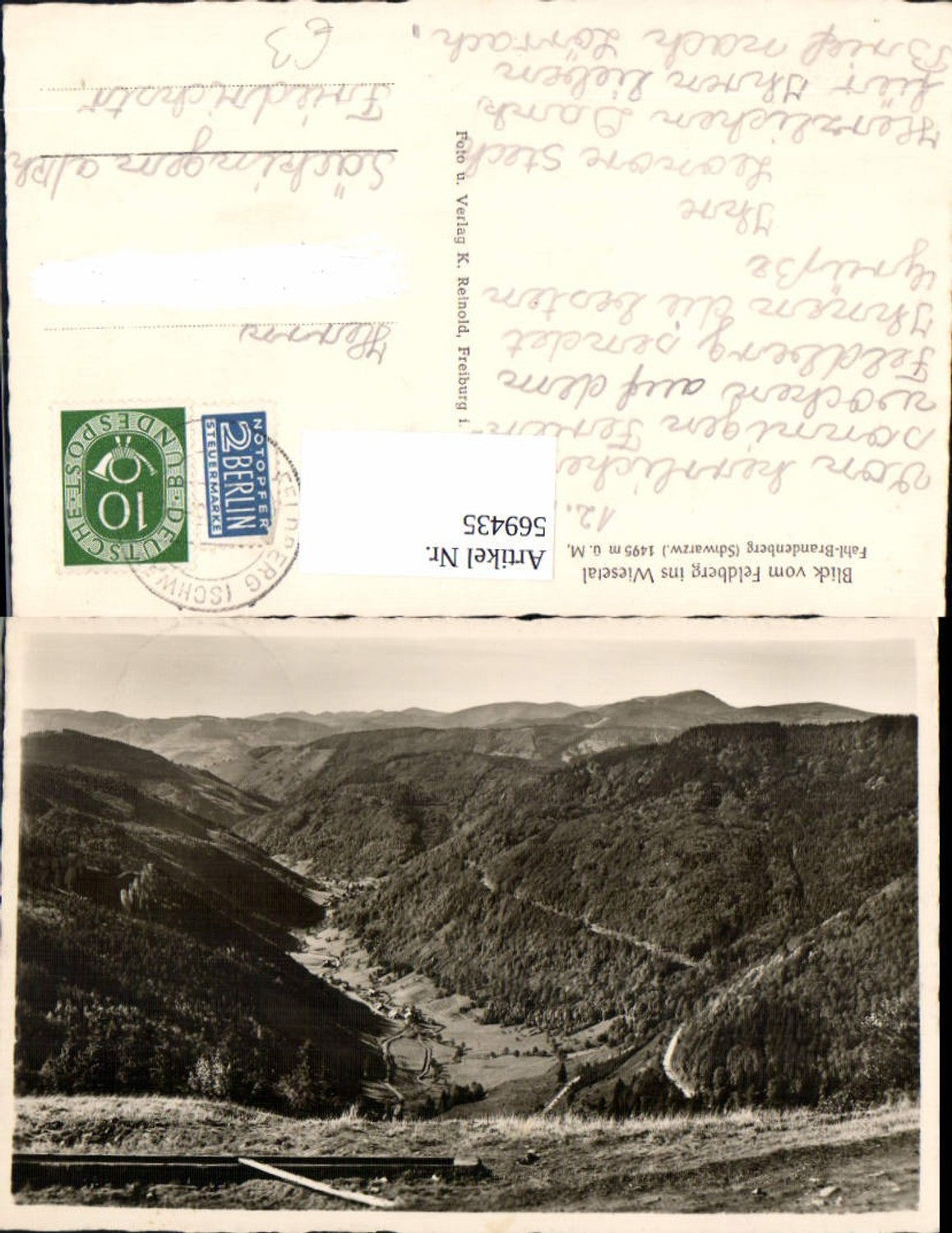 569435,Blick v. Feldberg ins Wiesetal Fahl-Brandenberg Todtnau