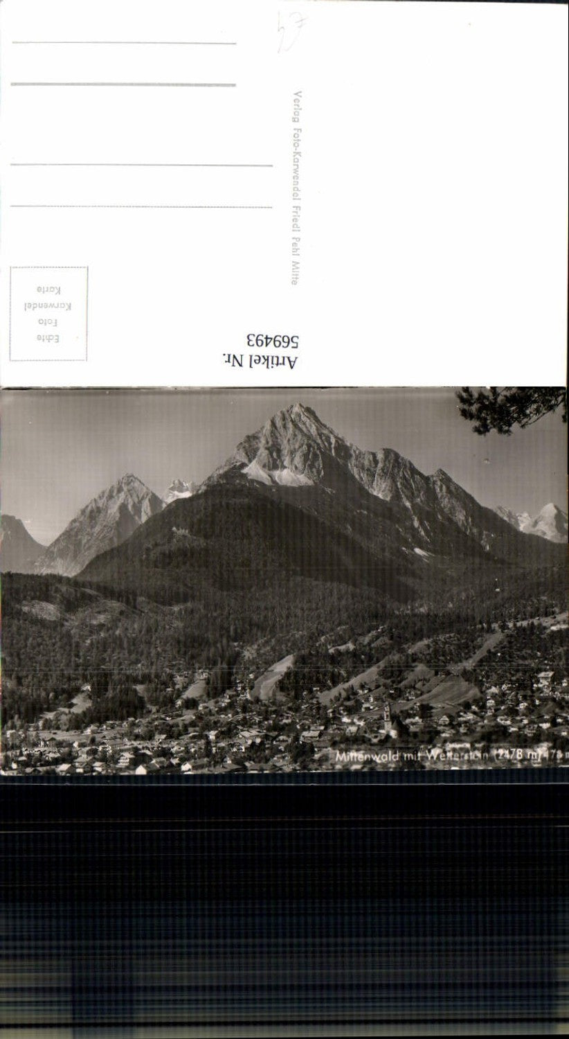 569493,Foto Ak Mittenwald m. Wetterstein